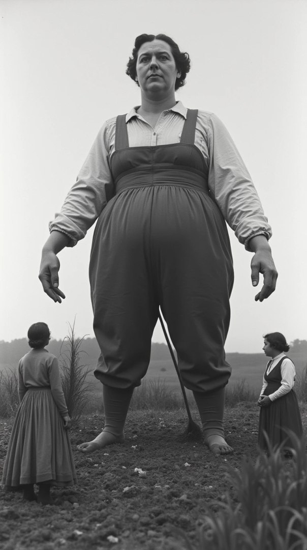 A peasant woman working in the fields