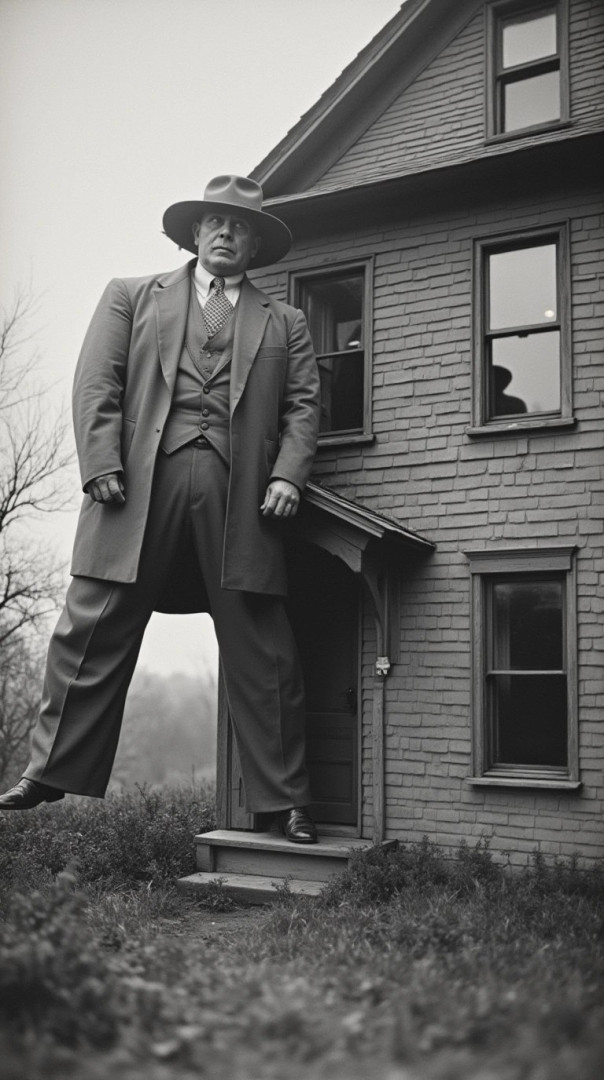 A man in a hat by the windows