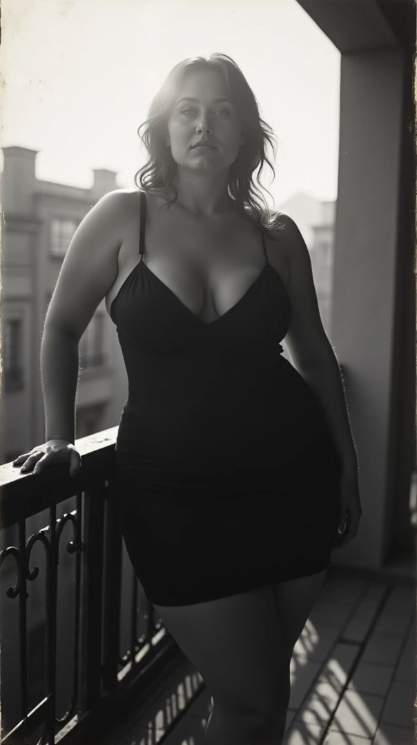 A plus-size woman