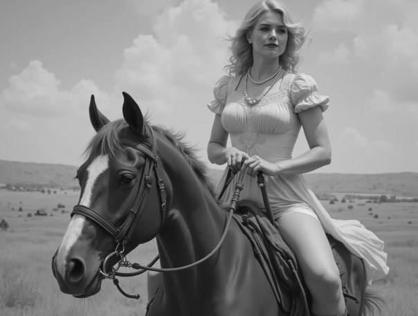 A woman riding a horse on horseback