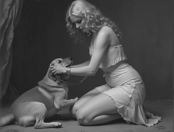 Blondie loves her dog