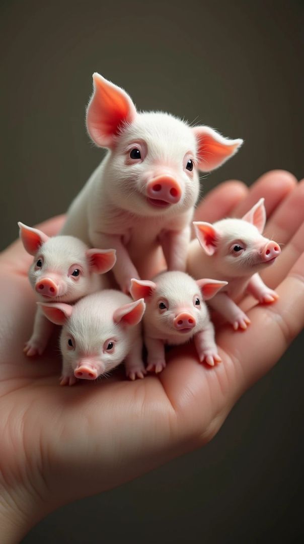 Funny piglets